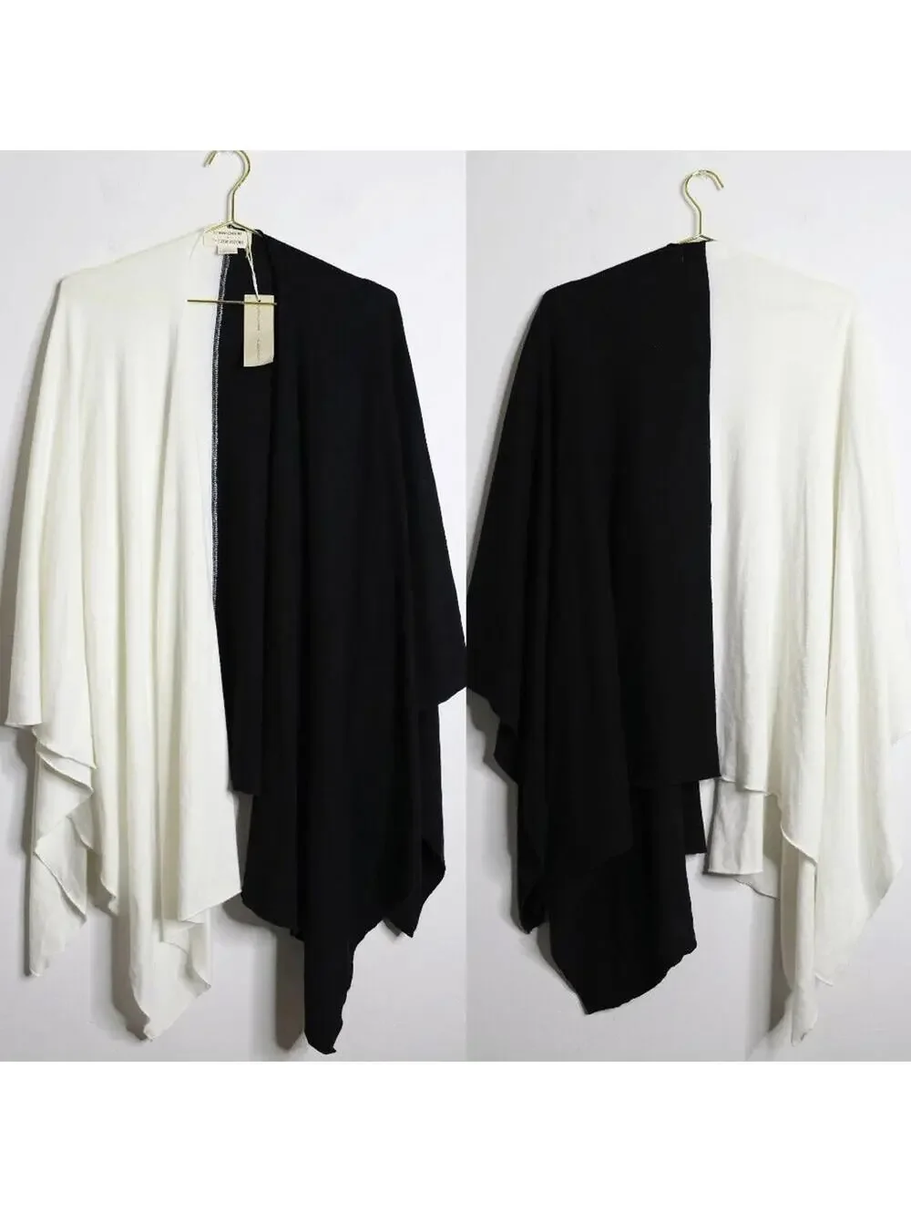 NWT Donni Charm x Zoe Report Black + White Knit Scarf Shawl - OS